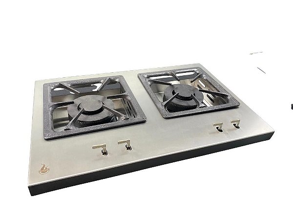 Bifeteira à gas de Embutir Dupla 72 cm em Inox 304 Queimador Industrial Duplo