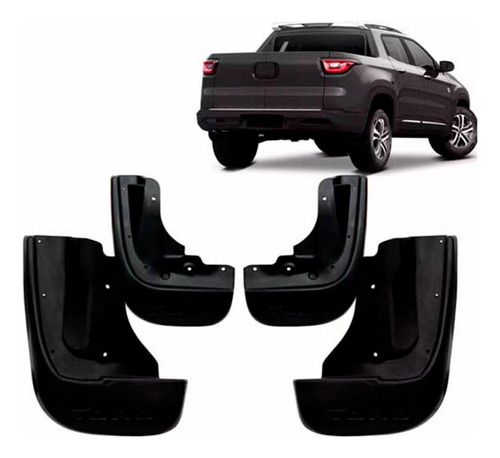 APARA-BARRO PP FIAT TORO 16/17 CONJUNTO 4 PÇS PRETO