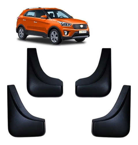 APARA-BARRO PP HYUNDAI CRETA 17/21 CONJUNTO 4 PÇS PRETO