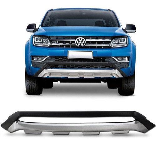 BUMPER (PP) AMAROK 17/23 (PRETO C/ PRATA - ALUMINIUM)