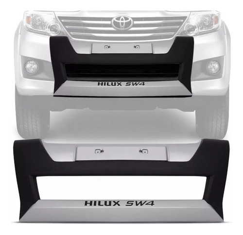 BUMPER (PP) HILUX SW4 12/15 (PRETO C/ PRATA ALUM)
