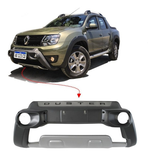 BUMPER PP DUSTER E OROCH 15/22 C/ALOJ F.MILHA PRETO/PRA ALUM