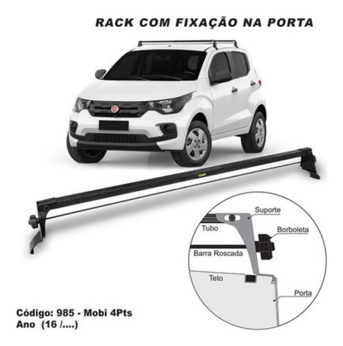 Rack de Teto Mobi 4 Portas (16/24) - Fixação Porta