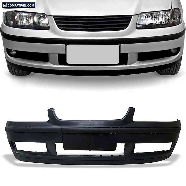 P/choque Plast GOL G III (3) / PARATI G III (3) 2000 /2005  DIANTEIRO PRETO LISO C/ Friso Superior