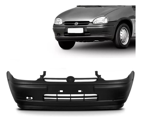 P/choque Plast CORSA WIND / SUPER / PICK-UP 1993 / 1999 DIANTEIRO PRETO C/ SPOILER