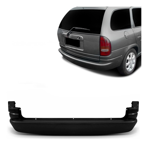 P/choque Plast CORSA WAGON 2000 / 2008 TRASEIRO PRETO LISO