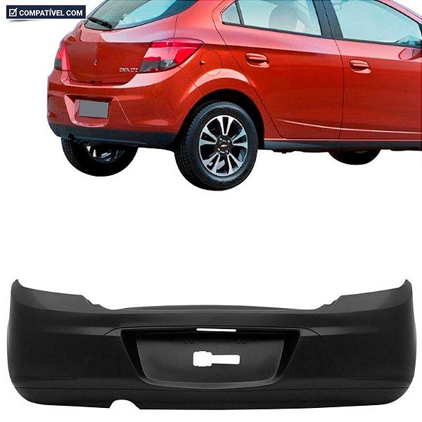 P/choque Plast ONIX LS / LT / LTZ /  (JOY ATÉ 2018) 2012 / 2016 TRASEIRO PRETO LISO / TEXT