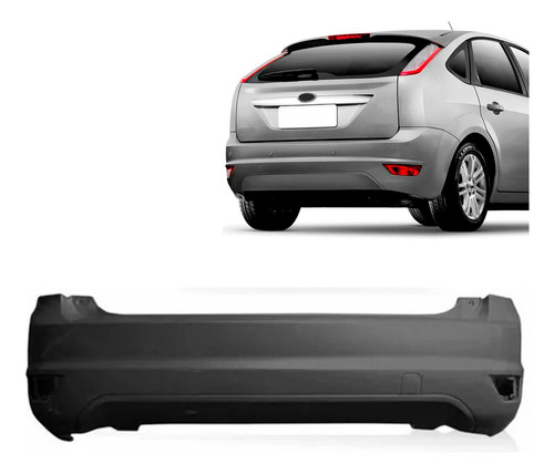 P/choque Plast FOCUS HATCH 2012 > TRASEIRO PRETO LISO INFERIOR