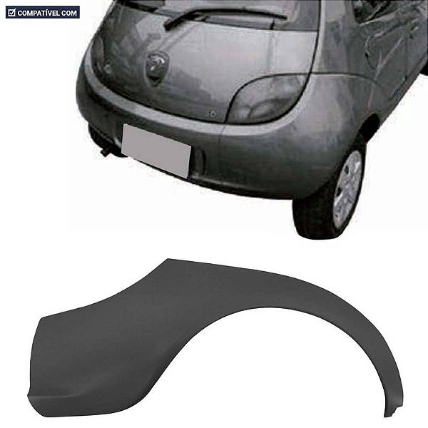 P/choque Plast KA 1997 / 2001 TRASEIRO PRETO LISO LADO DIREITO