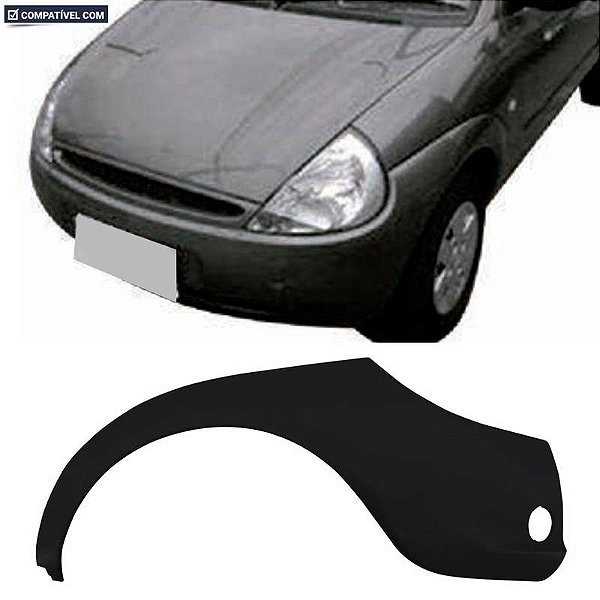 P/choque Plast KA 1997 / 2001 TRASEIRO PRETO LISO LADO ESQUERDO