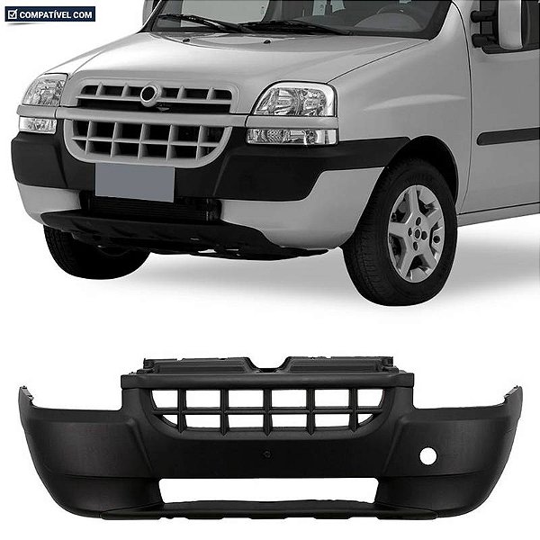 P/choque Plast DOBLO 2002 / 2010 DIANTEIRO PRETO LISO
