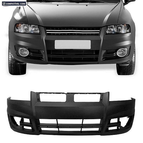 P/choque Plast STILO 2008 / 2011 DIANTEIRO PRETO LISO