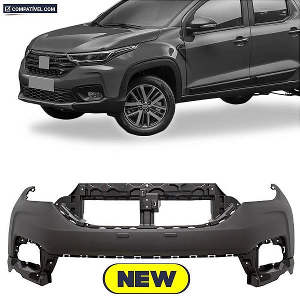 P/choque Plast STRADA ENDURENCE / FREEDOM / VOLCANO 2020 / 2022 DIANTEIRO PRETO SUPERIOR LISO