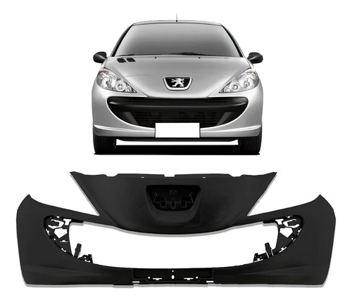 P/choque Plast PEUGEOT - MOD 207 / HOGGAR 2010 / 2015 DIANTEIRO PRETO LISO S/ FURO MILHA