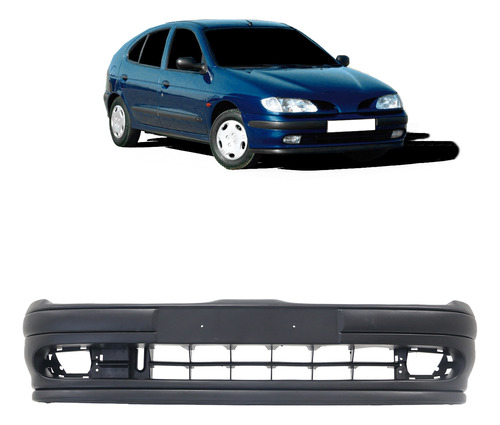 P/choque Plast MEGANE 1996 / 1999 DIANTEIRO PRETO LISO S/ FURO