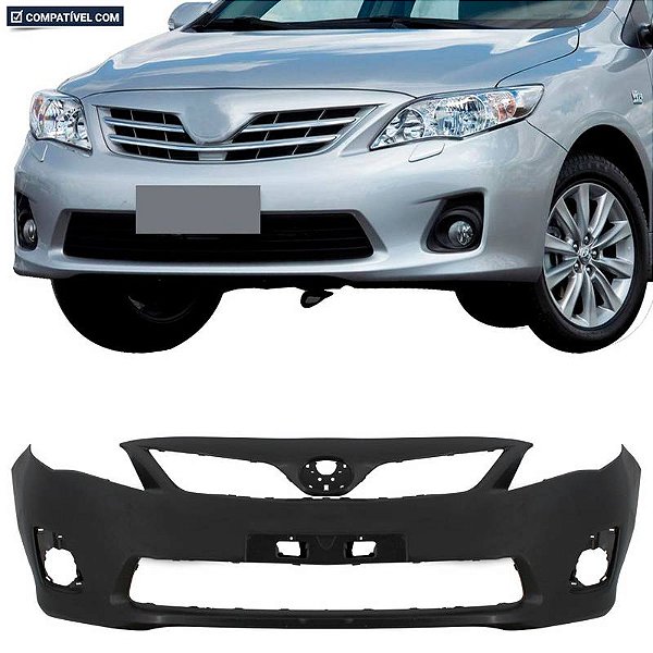P/choque Plast COROLLA 2012 / 2014 TRASEIRO PRETO LISO