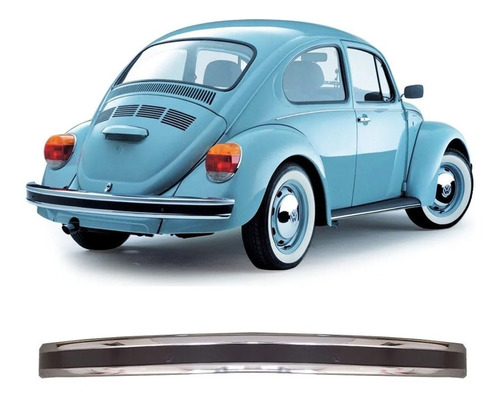 Lamina Colecionador FUSCA MEXICANO 1968 / 1973 TRASEIRA CROMADO Largo
