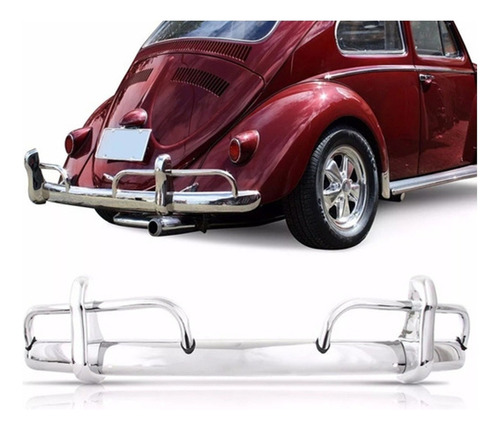Lamina Colecionador FUSCA SEDAN EUROPE (MONTADO) 1960 / 1970 TRASEIRA CROMADO Montado 4 FUROS