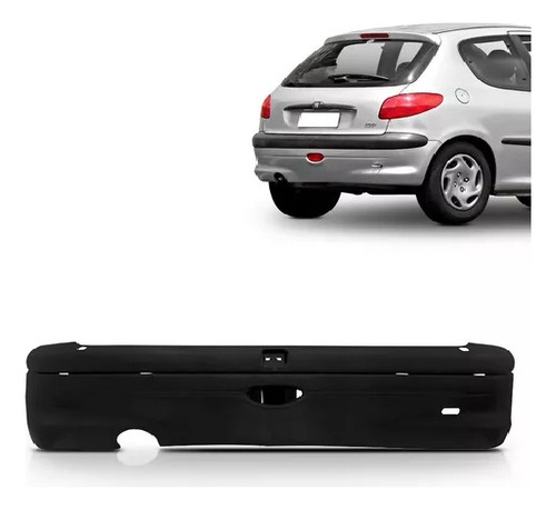 P/choque Plast PEUGEOT - MOD 206  1999 / 2010 TRASEIRO PRETO