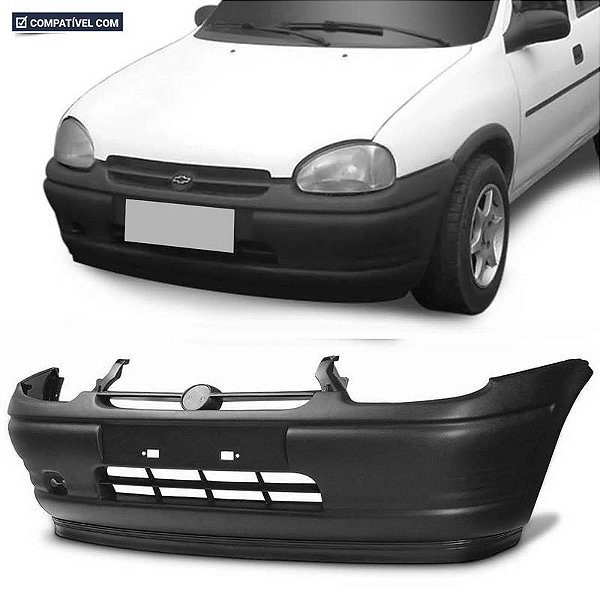 Parachoque Corsa Wind / Super / Pick-up 94/99 Dianteiro Preto Texturizado c/ Spolier