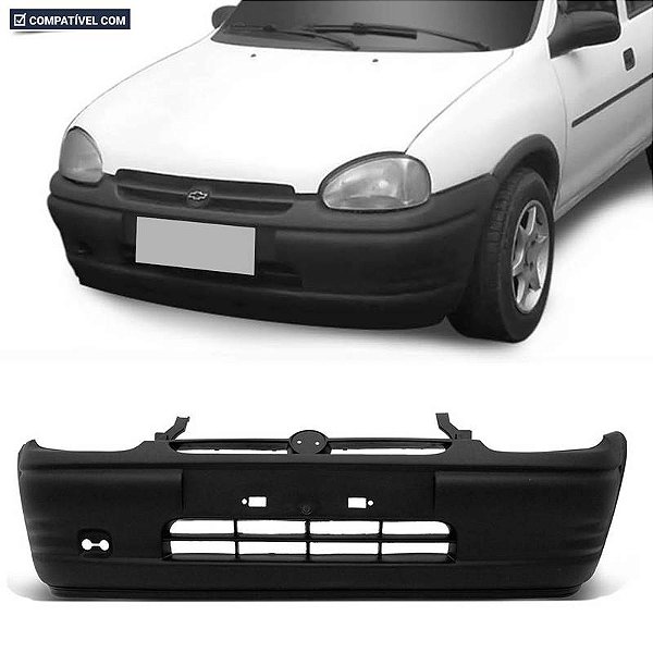 Parachoque Corsa Wind / Super / Pick-up 94/99 Dianteiro Preto Texturizado s/ Spoiler