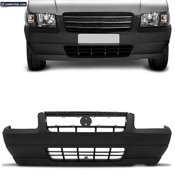 Parachoque Uno / Fiorino Restyling 04/05 Dianteiro Preto Texturizado