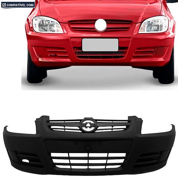 Parachoque Celta/ Prisma 07/11 Dianteiro Preto Liso