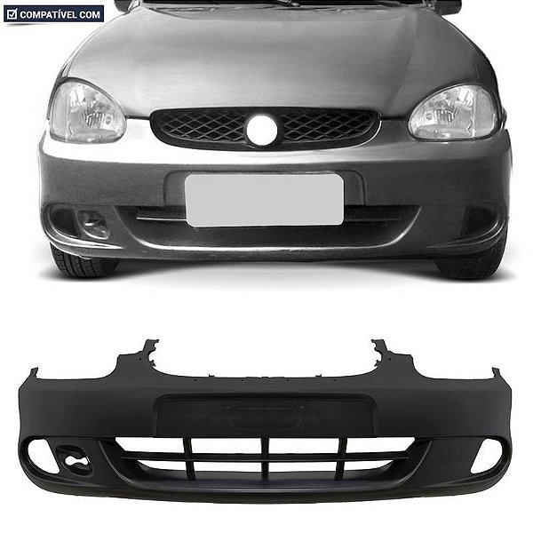 Parachoque Corsa Classic 08/10 Dianteiro Preto Liso c/ Farol