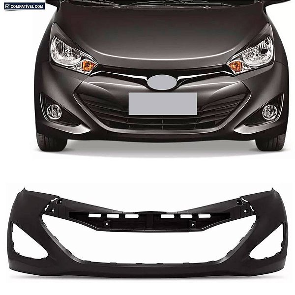 Parachoque HB 20 13/15 Dianteiro Preto Liso c/furo