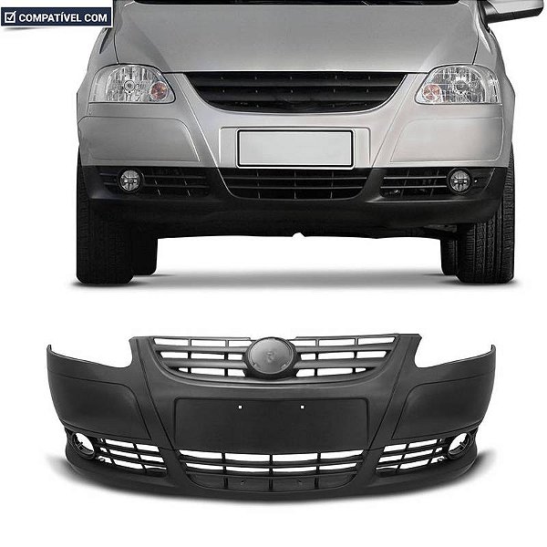 Parachoque Fox / Spacefox 08/10 Dianteiro Preto Liso c/furo c/suporte