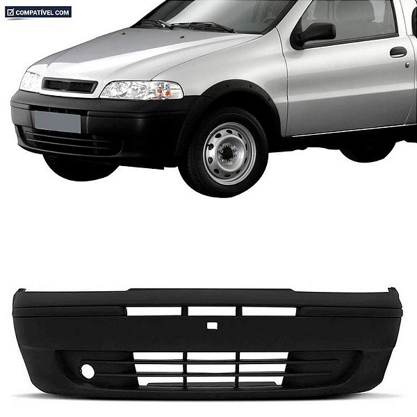 Parachoque Strada Restyling 1 02/07 Dianteiro Preto Texturizdo s/ Farol