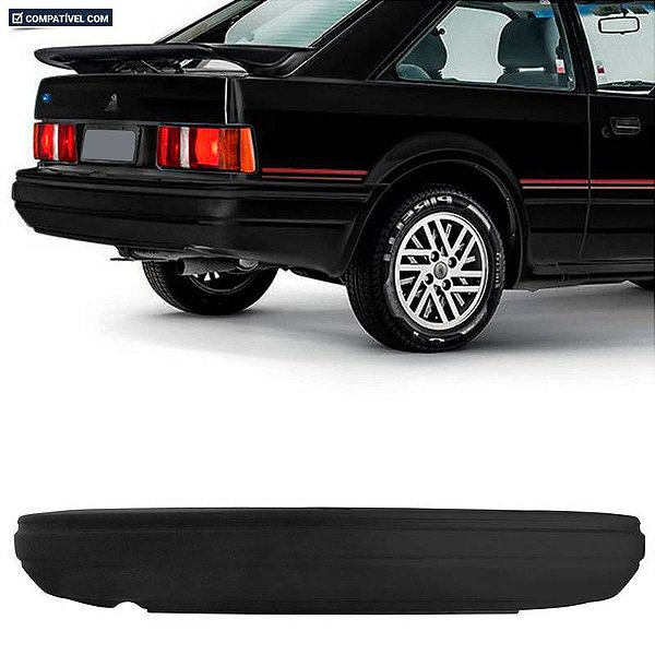 Parachoque Escort 87/92 Traseiro Preto Texturizado c/ Alma Plástica