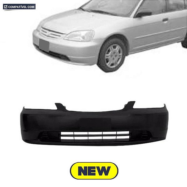 Parachoque Civic 01/03 Dianteiro Preto Liso