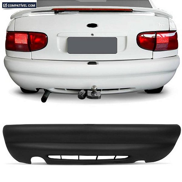 Parachoque Escort Zetec 97/03 Traseiro Preto Texturizado c/ Alma Plástica - 3/5 Portas
