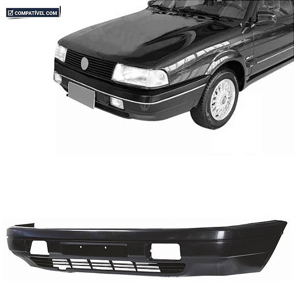 Parachoque Santana 91/98 Dianteiro Preto Liso c/ Lanterna