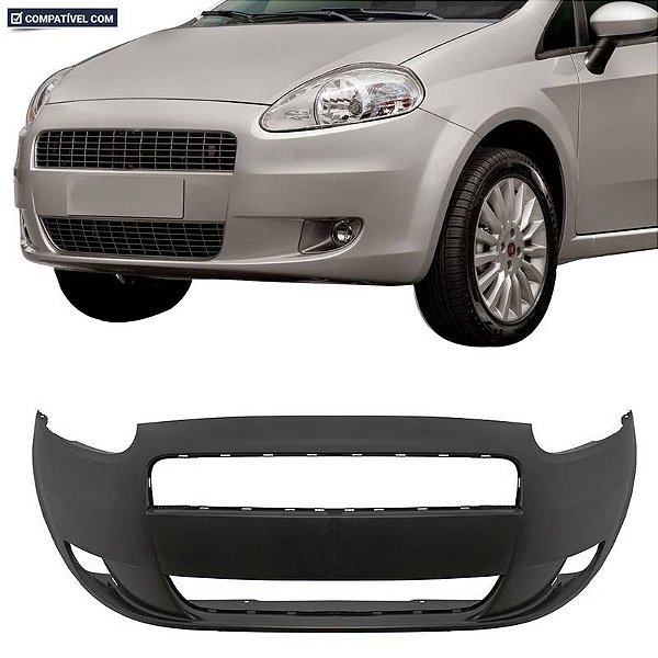 Parachoque Punto 07/13 Dianteiro Preto Liso