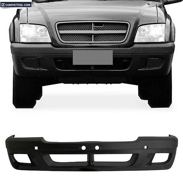 Parachoque S-10 / Blazer 09/12 Dianteiro Preto Liso com e sem farol