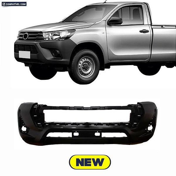 Parachoque Hilux Cab. Simples *ESPECIAL*  16/18 Dianteiro Preto Liso *p/FICAR COM VISUAL MOD. 2021*