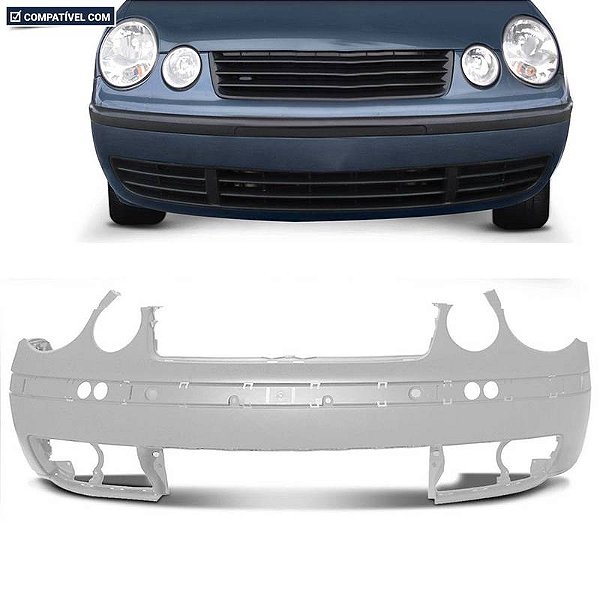 Parachoque Polo / Sedan / Hatch 03/06 Dianteiro Primer c/ Farol