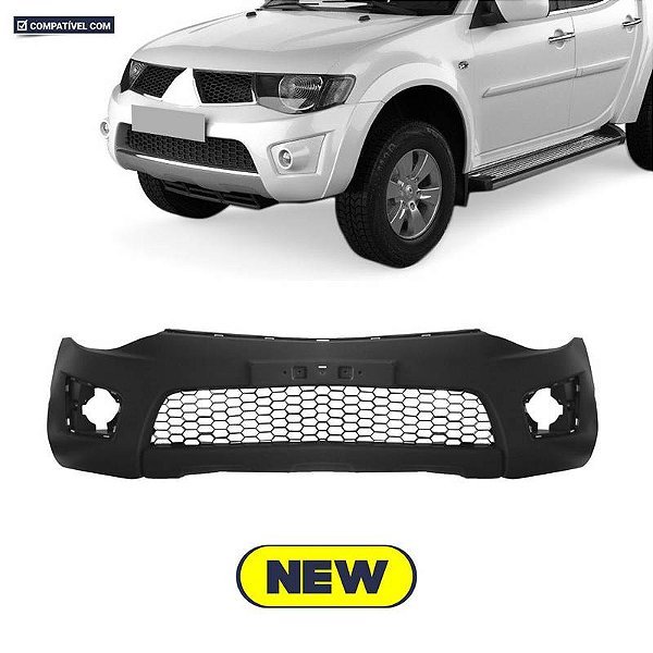 Parachoque L 200 TRITON 10/16 Dianteiro Preto Liso c/ grade s/ furo p/ moldura