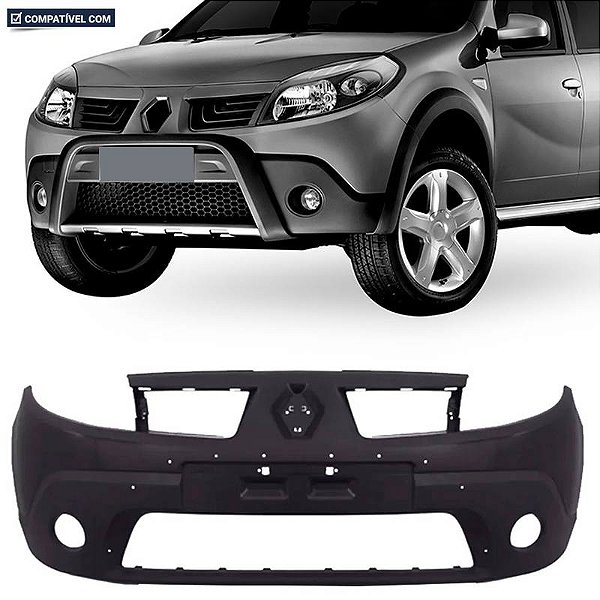 Parachoque Sandero Stepway 08/11 Dianteiro Preto Liso