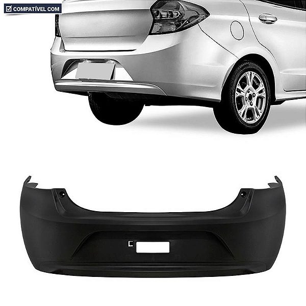 Parachoque Ka Sedan 14/19 Traseiro Preto Liso