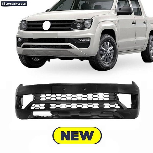 Parachoque Amarok 17/... Dianteiro Preto Liso c/ e s/ Farol c/ Grade