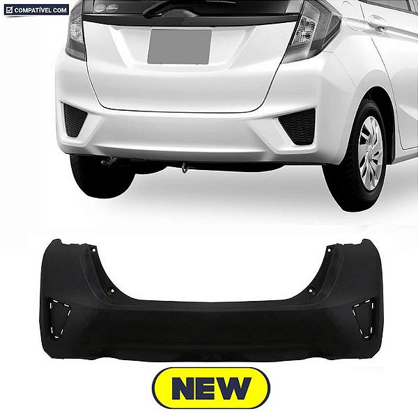 Parachoque Fit 15/... Traseiro Preto Liso