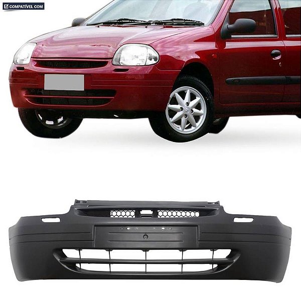 Parachoque Clio 00/03 Dianteiro Preto Liso s/farol