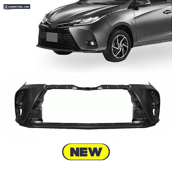 Parachoque Yaris Hatch 22/... Dianteiro Preto Liso s/ grade