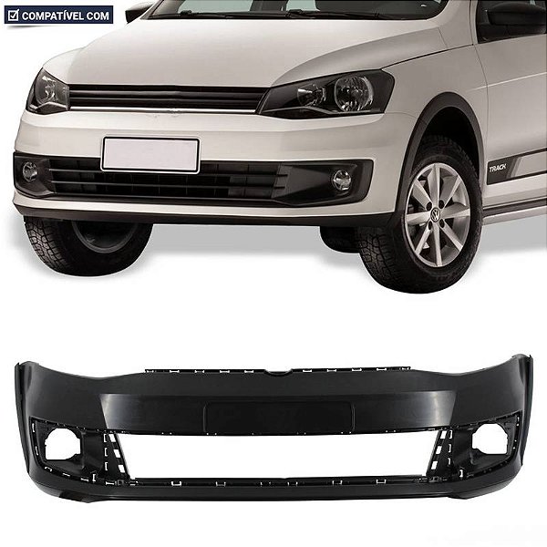 Parachoque Saveiro  G6 13/16 Dianteiro Preto Texturizado + Mold. Para Choque