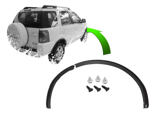 Acabamento (KIT) Para-Lama ECOSPORT 02/12 (D.D) - C/Grampos