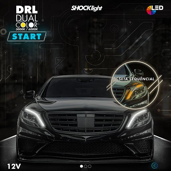 FITA DRL DUAL COLOR HP 30CM 3000K/6000K 12V 4,4W 78 LEDS