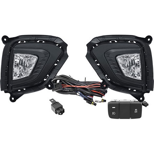 Kit Creta 2020 > Moldura Preta Botão Modelo Original